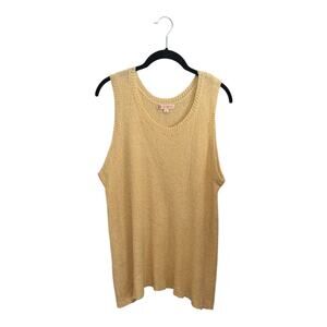 Lisa Robertson Tan Sweater Tank Top Vest size 2X